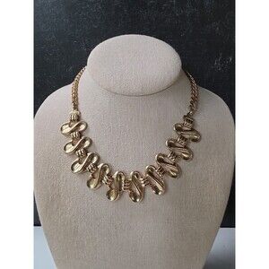 Barclay Adjustable Gold Tone Metal Necklace Vintage Costume Jewelry
